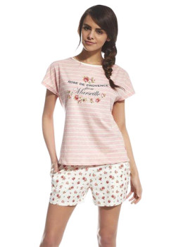 Dámske krátke pyžamo s kvetinovou potlačou značky Cornette