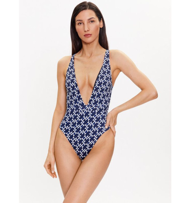 Dámske jednodielné vzorované plavky Tommy Hilfiger Dámske jednodielné vzorované plavky Tommy Hilfiger