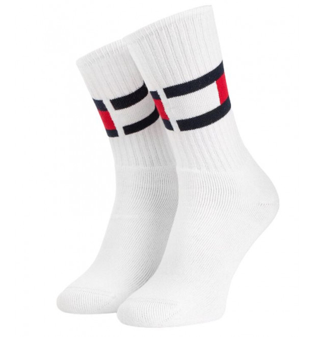 Dámske biele vysoké ponožky Tommy Hilfiger