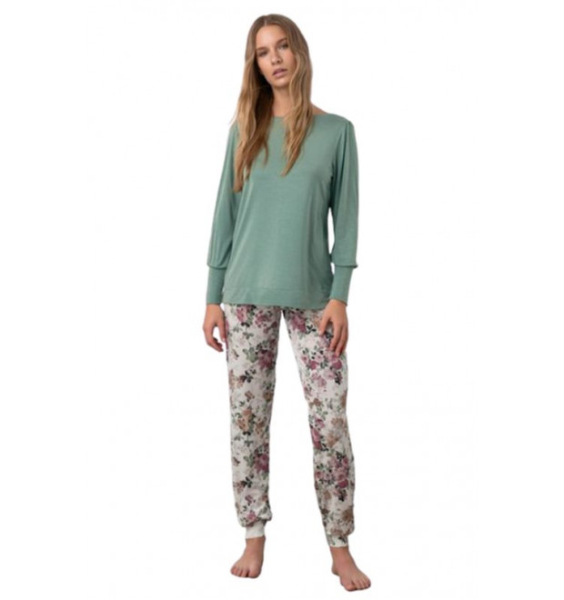 Vamp dámske dvojdielne pyžamo s kvetinovým vzorom