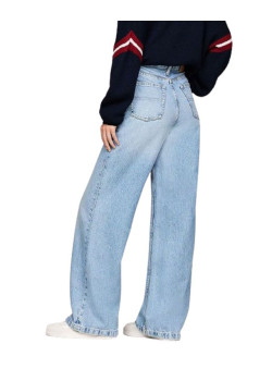 TOMMY JEANS dámske rifle s vysokým pásom bledomodré