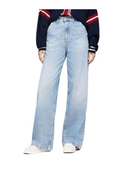 TOMMY JEANS dámske rifle s vysokým pásom bledomodré