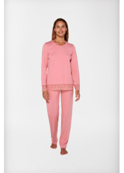 Vamp dámske ružové pyžamo s krajkou