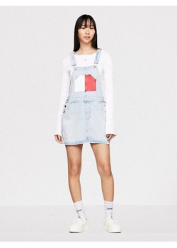 Mini rifľové šaty na traky TOMMY HILFIGER