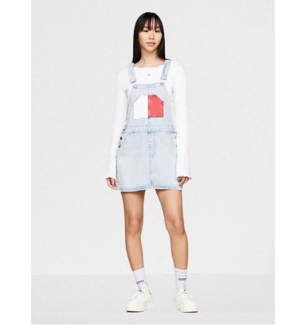 Mini rifľové šaty na traky TOMMY HILFIGER Mini rifľové šaty na traky TOMMY HILFIGER