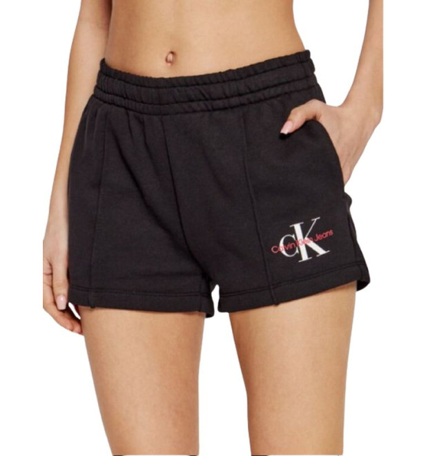 Dámske teplákové kraťasy Calvin Klein Jeans čierne Dámske teplákové kraťasy Calvin Klein Jeans čierne