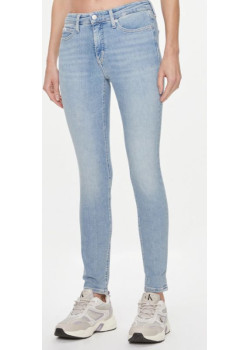 Dámske obtiahnuté svetlomodré rifle Calvin Klein