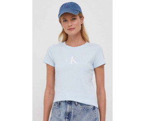 Dámske svetlomodré tričko s krátkym rukávom Calvin Klein