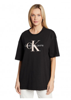 Oversize dámske tričko Calvin Klein v čiernej farbe