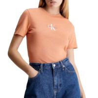 Dámske tričko Calvin Klein Slim Fit oranžové Dámske tričko Calvin Klein Slim Fit oranžové