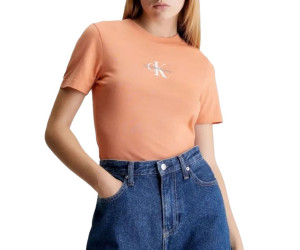 Dámske tričko Calvin Klein Slim Fit oranžové