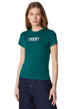 Dámske zelené obtiahnuté tričko Tommy Hilfiger