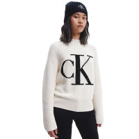 Dámsky pulóver Calvin Klein biely Dámsky pulóver Calvin Klein biely