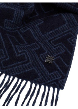 Dámsky vlnený šál Tommy Hilfiger v tmavomodrej farbe