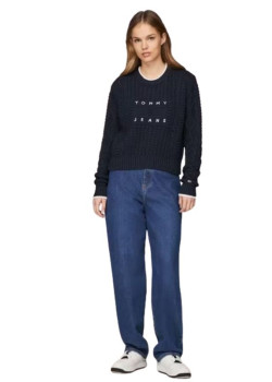 Tommy Jeans dámsky tmavomodrý pulóver