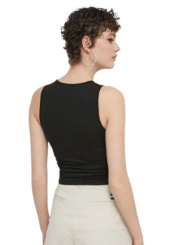 Crop top Tommy Hilfiger čierny