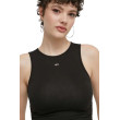 Crop top Tommy Hilfiger čierny Crop top Tommy Hilfiger čierny