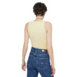 Crop top Tommy Hilfiger jemne žltý Crop top Tommy Hilfiger jemne žltý
