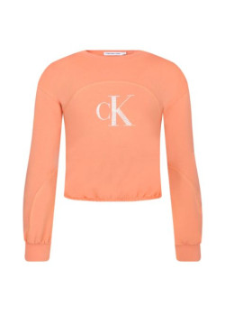 Dievčenská mikina Calvin Klein - oranžová