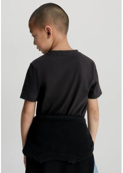 Detské  tričko Calvin Klein Jeans v čiernej farbe