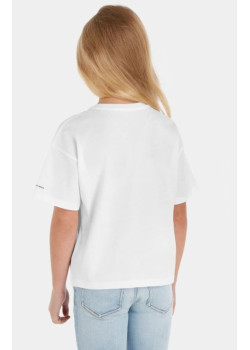 Dievčenské biele tričko Calvin Klein Jeans