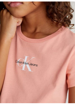 Ružové dievčenské tričko Calvin Klein Jeans 