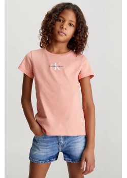 Ružové dievčenské tričko Calvin Klein Jeans 