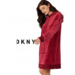 Velúrová červená mikina DKNY v predĺženom strihu Velúrová červená mikina DKNY v predĺženom strihu