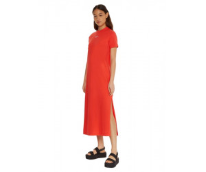 Teplákové dlhé červené šaty Calvin Klein