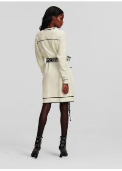 Karl Lagerfeld dlhý kardigán - biely