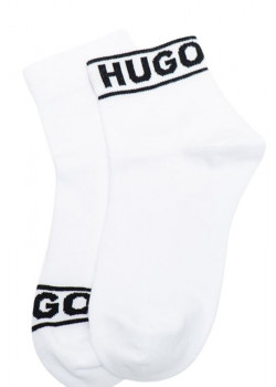 Dámske značkové ponožky biele HUGO 
