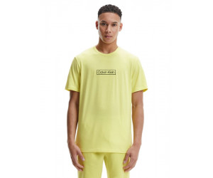 Pánske žlté tričko na spanie Calvin Klein