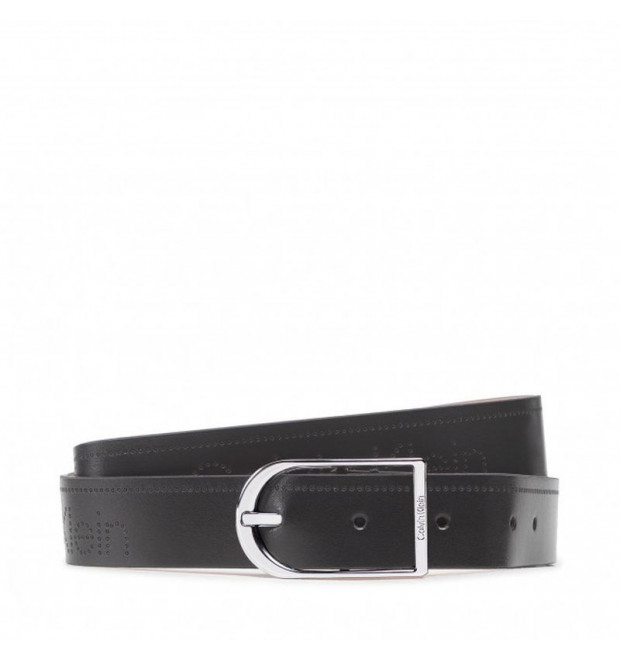 Calvin Klein kožený čierny opasok
