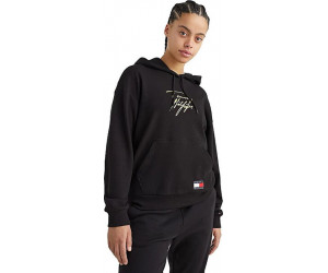 Dámska čierna mikina so zlatým logom Tommy Hilfiger