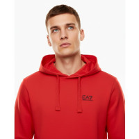 EA7 Emporio Armani pánska mikina s kapucňou červená EA7 Emporio Armani pánska mikina s kapucňou červená