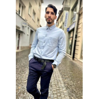 Pánska bledo modrá košeľa s dlhým rukávom Calvin Klein