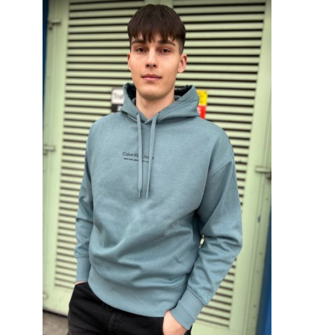 Štýlová modrá mikina pre pánov Calvin Klein