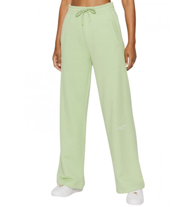 Dámske bavlnené tepláky Calvin Klein zelené Dámske bavlnené tepláky Calvin Klein zelené