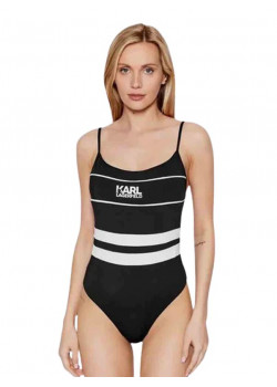 Dámske čierne jednodielne plavky Karl Lagerfeld