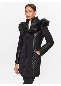Zimná čierna bunda Guess s kapucňou