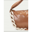 Hnedá crossbody kabelka Hispanitas s retiazkou Hnedá crossbody kabelka Hispanitas s retiazkou