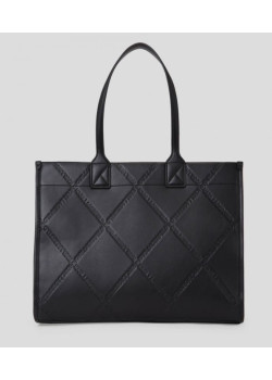 Prešívaná kabelka Karl Lagerfeld v čiernej farbe