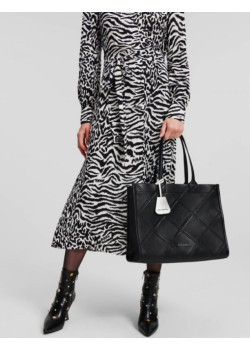 Prešívaná kabelka Karl Lagerfeld v čiernej farbe