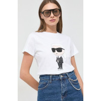 Dámske tričko Karl Lagerfeld biele Dámske tričko Karl Lagerfeld biele