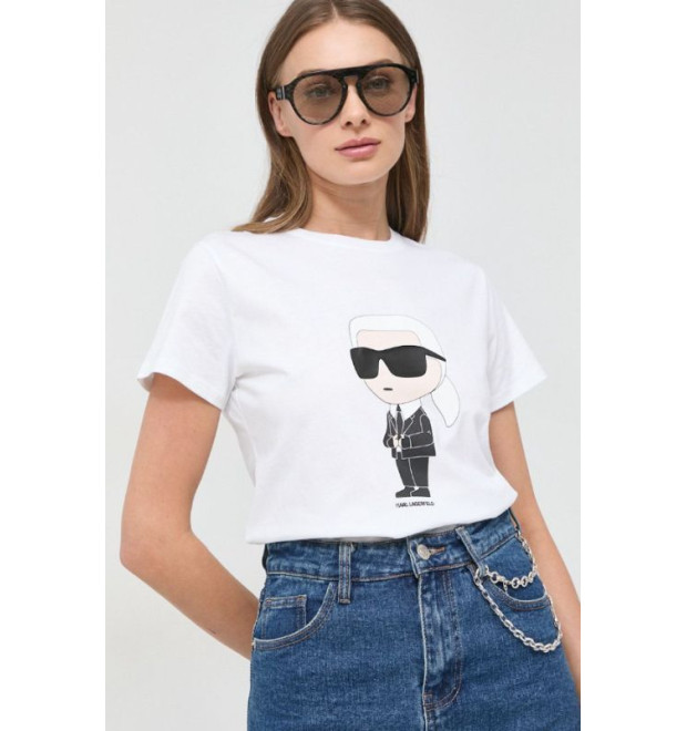 Dámske tričko Karl Lagerfeld biele Dámske tričko Karl Lagerfeld biele