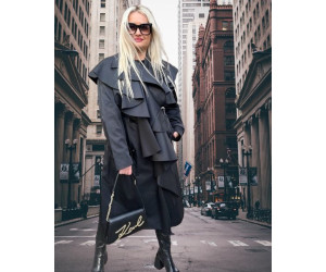 Karl Lagerfeld trendový trenčkot čierny
