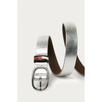 Tommy Hilfiger dámsky kožený opasok strieborný Tommy Hilfiger dámsky kožený opasok strieborný