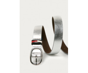 Tommy Hilfiger dámsky kožený opasok strieborný