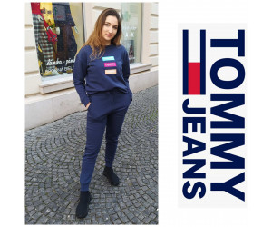 Dámske tepláky Tommy Hilfiger Slim modré