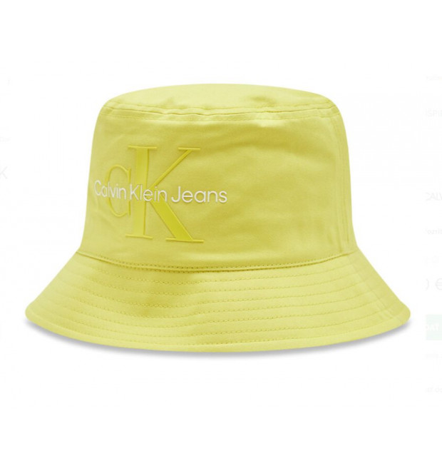 Klobúk Calvin Klein žltý Klobúk Calvin Klein žltý